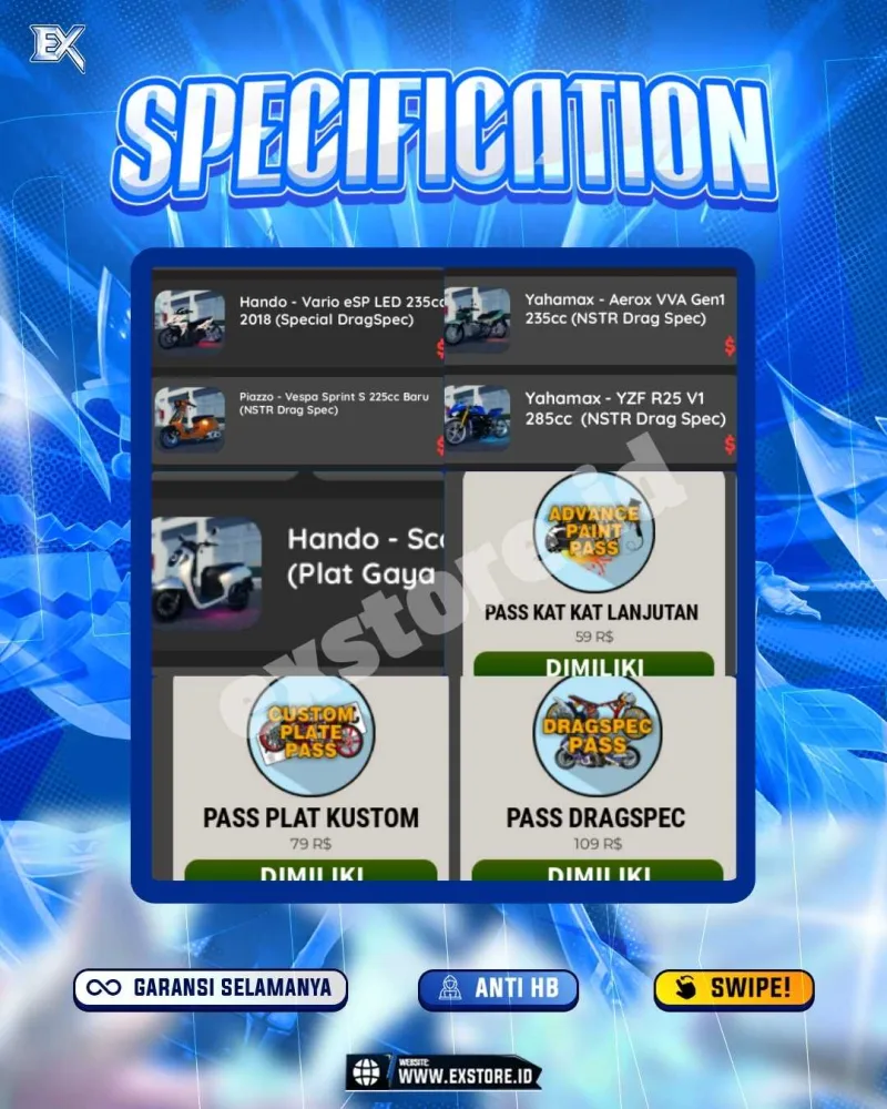 MONEY 24M + MOTOR LIMITED 4 + GAME PASS 3