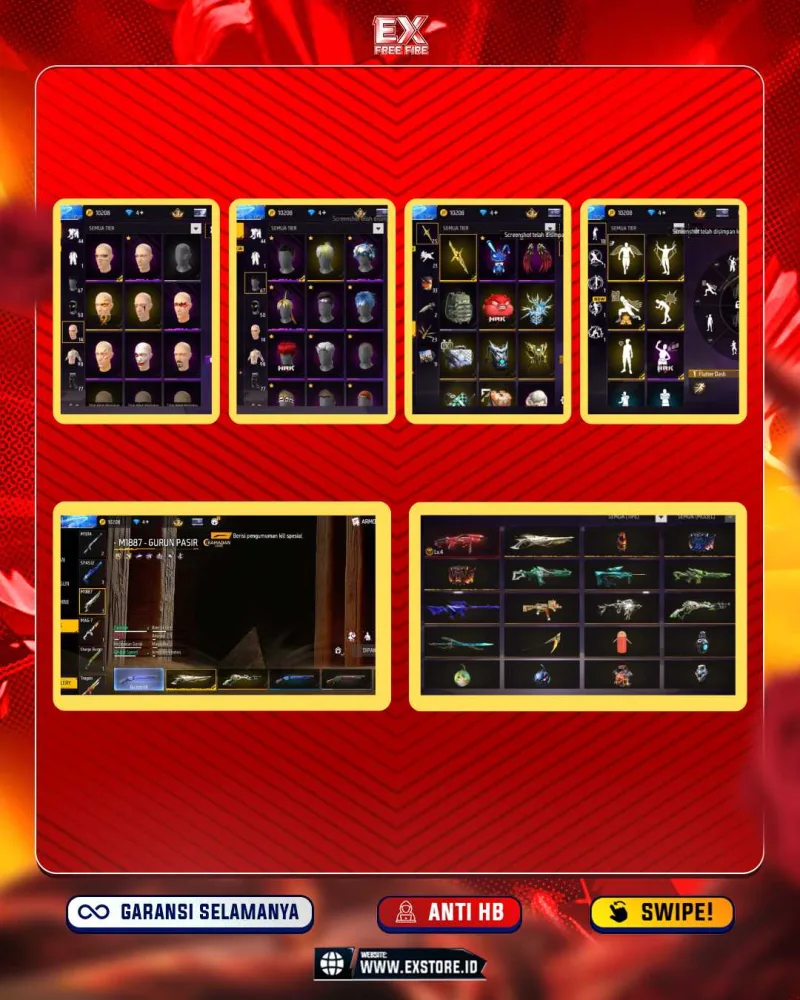 SG GURUN + VAULT 98 + SG LUMUT + EVO 1 + BAJU TATO