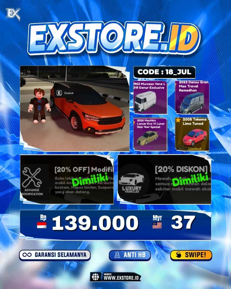 LIMITED CARS 33 + GAMEPASS 2