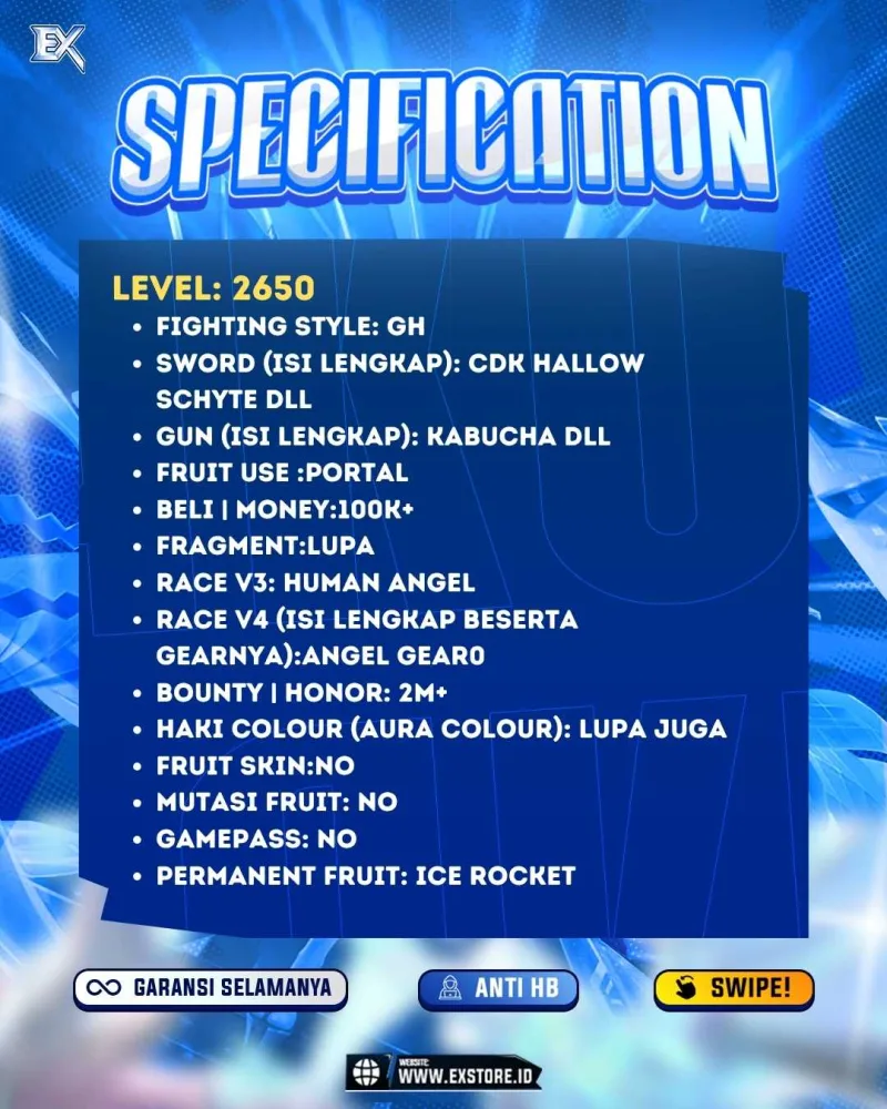 GODHUMAN + CDK HS SHARK ANCHOR + V4 ANGEL + PERMANENT ICE ROCKET