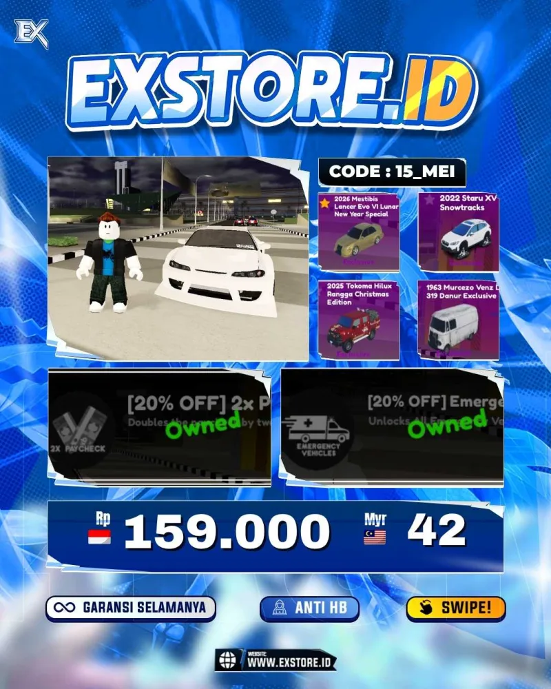 LIMITED CARS 40 + GAMEPASS 2