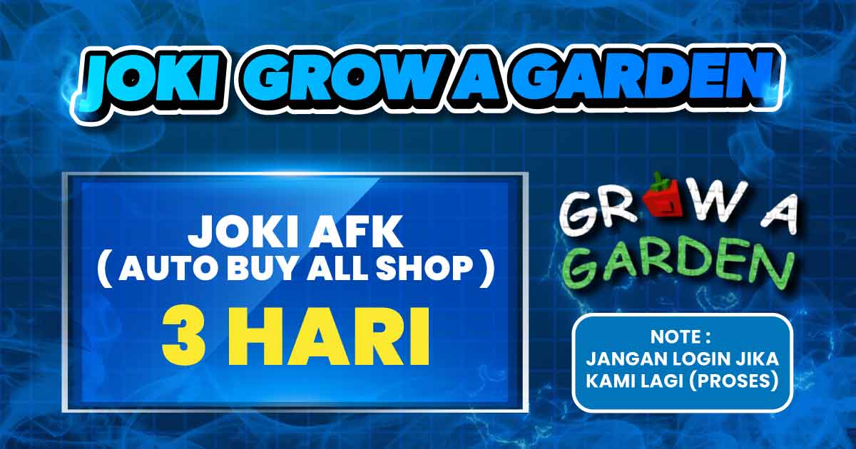 AFK 3 HARI GROW A GARDEN